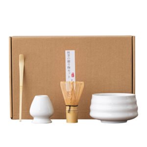 2025 Japanese Tea Ceremony Set – Matcha Bowl with Spout, Bamboo Whisk, Scoop & Whisk Holder